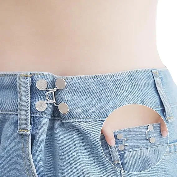 10PCS Pant Waist Tightener Adjustable Waist Buckle Jean Buttons