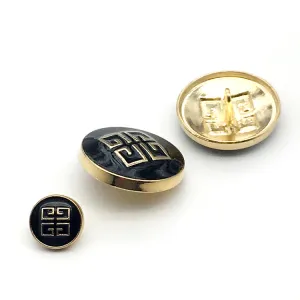 11.5-20mm British Style Men's Suit Metal Dot Oil Shank Buttons 20pcs