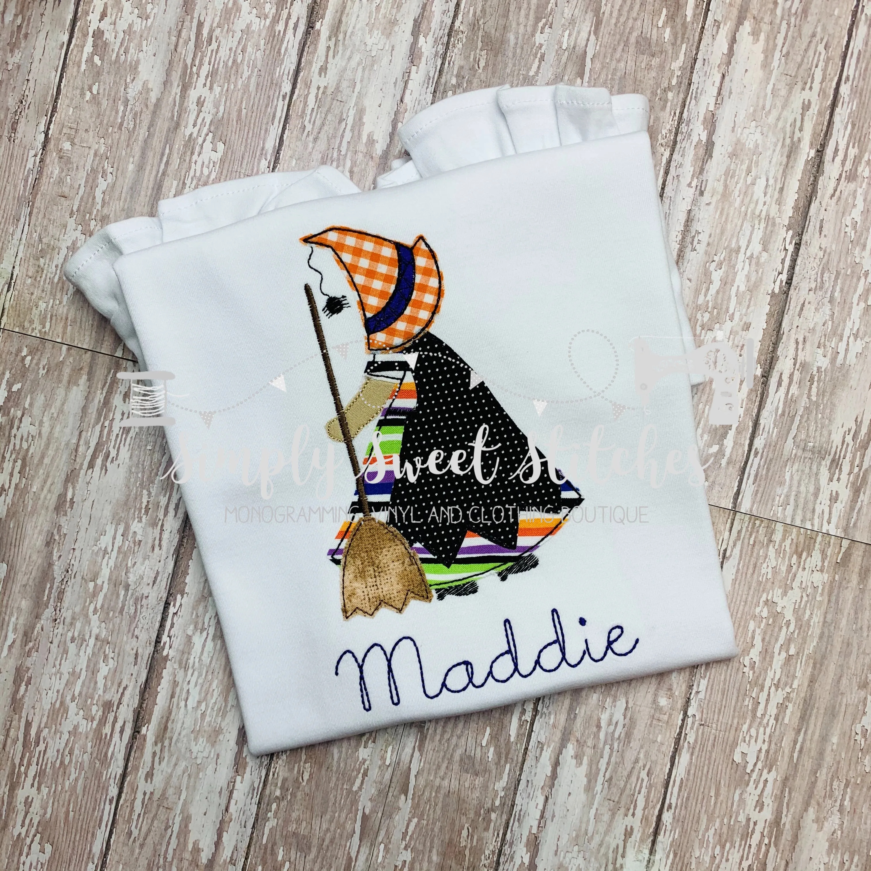 1250 - WITCH GIRL - APPLIQUE CHILD SHIRT