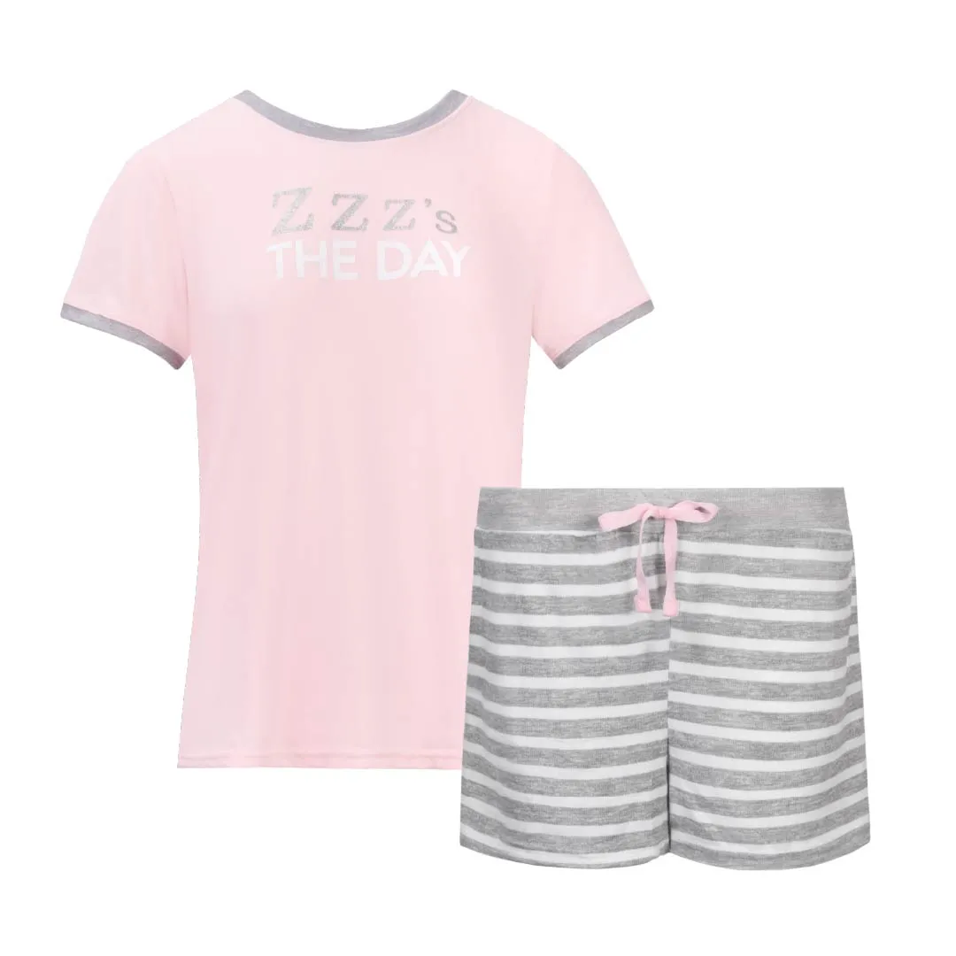 2 Pack Loungewear Hacci Shorts Set