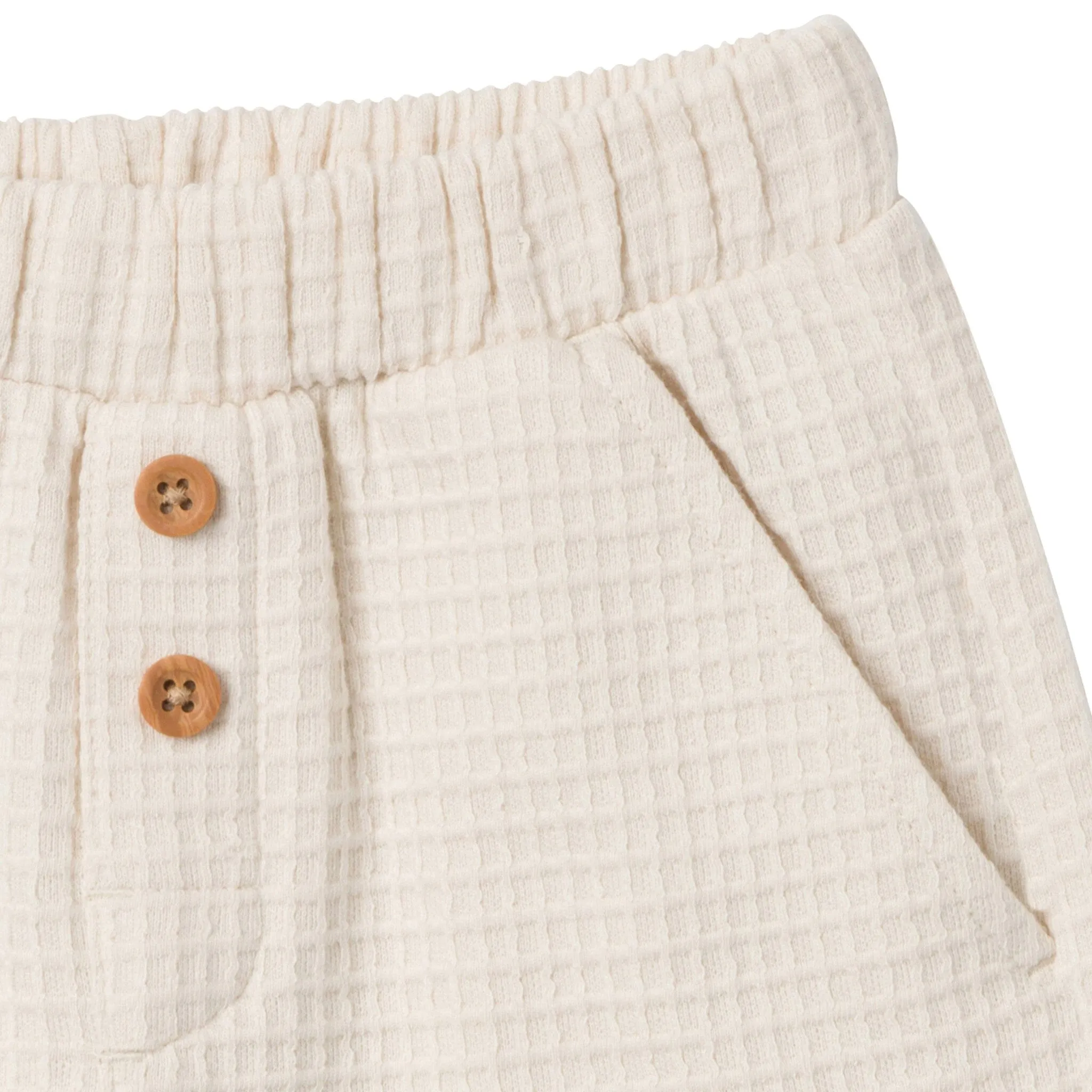 2-Piece Toddler Boys Beige Johnny Collar Shirt and Shorts Set