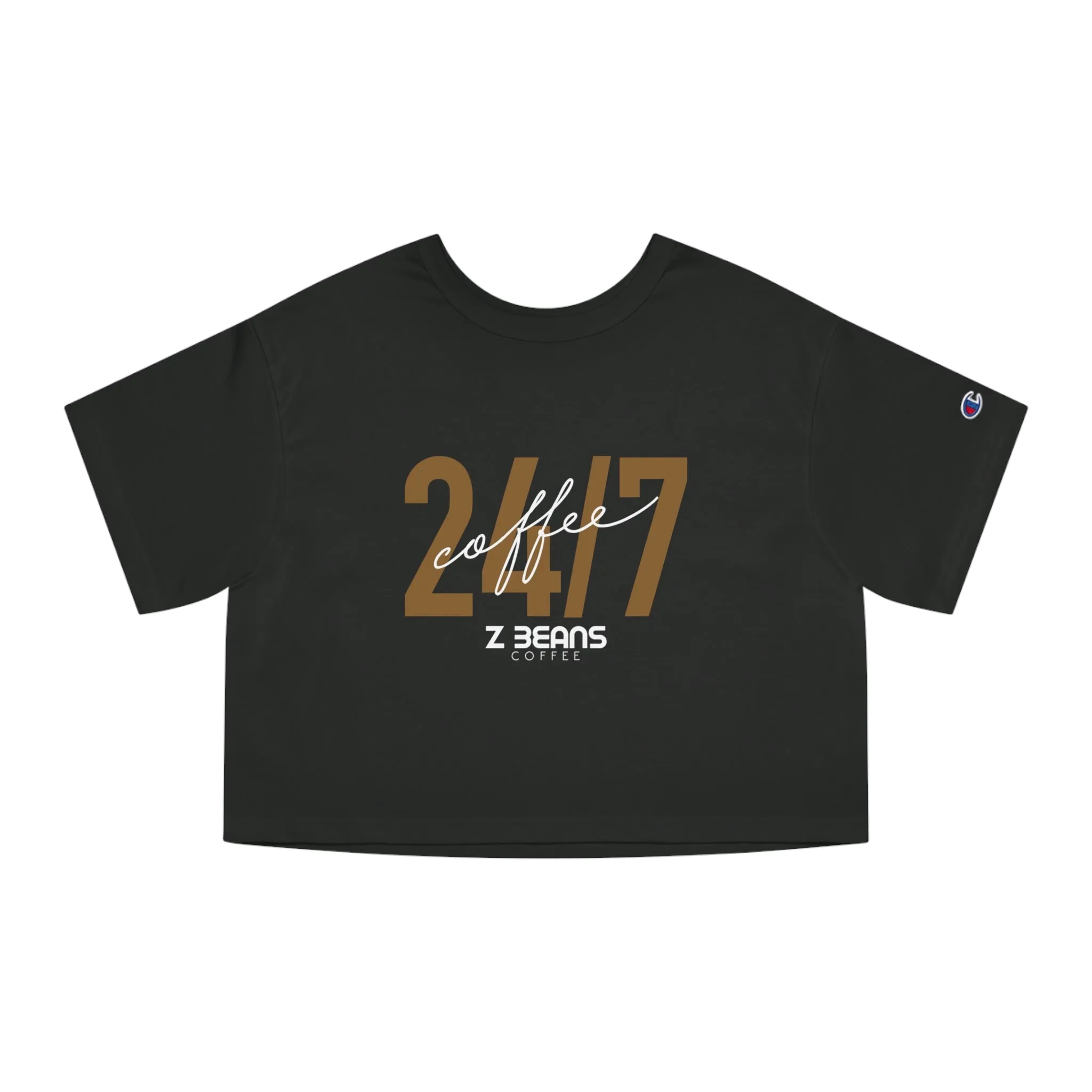 24/7 Coffee - Champion Heritage Cropped T-Shirt