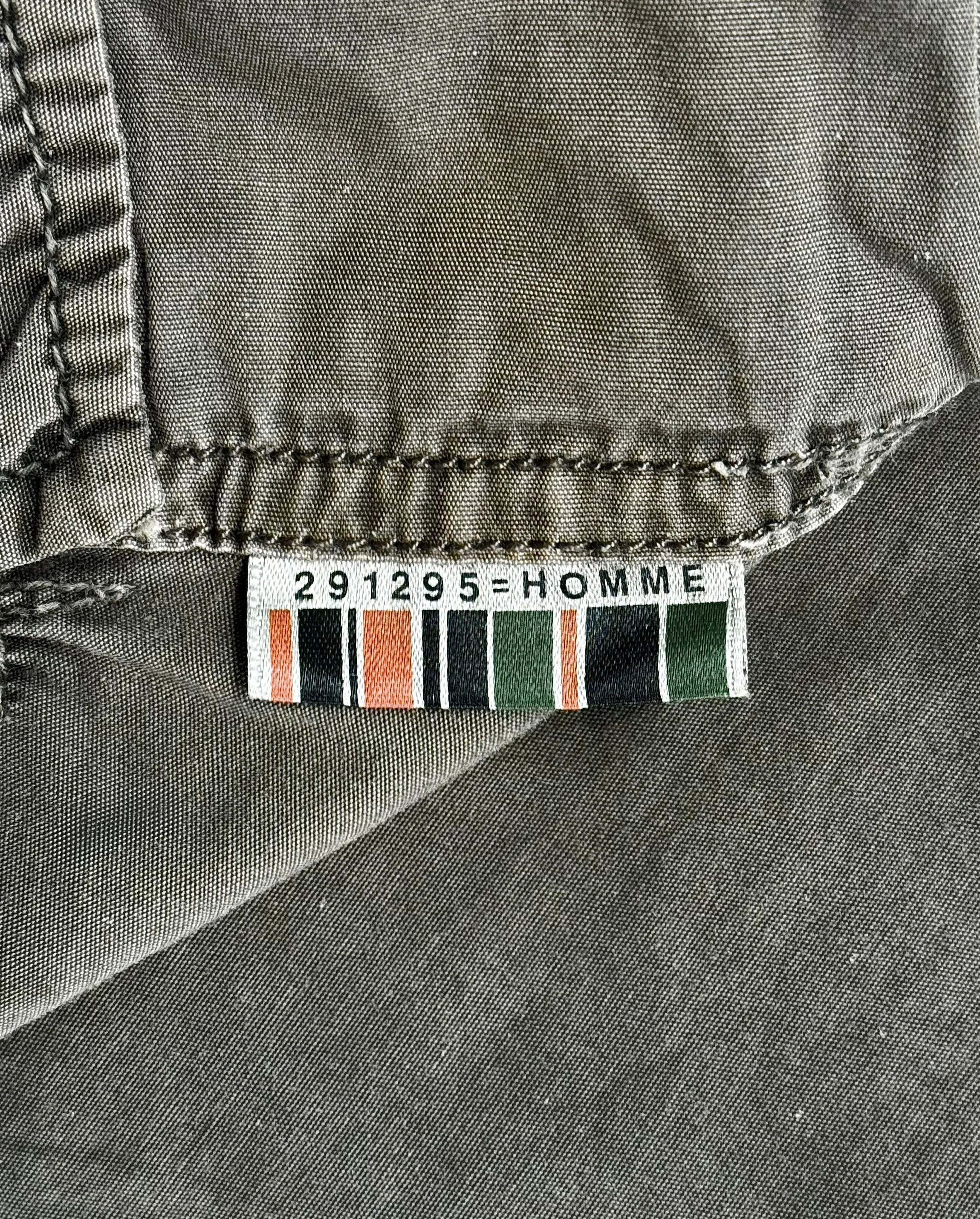 291295=HOMME Early 00s Adjustable Flare Khaki Cargo Pants