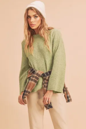 Aemi   Co Harlie Cutout Crew Neck Sweater