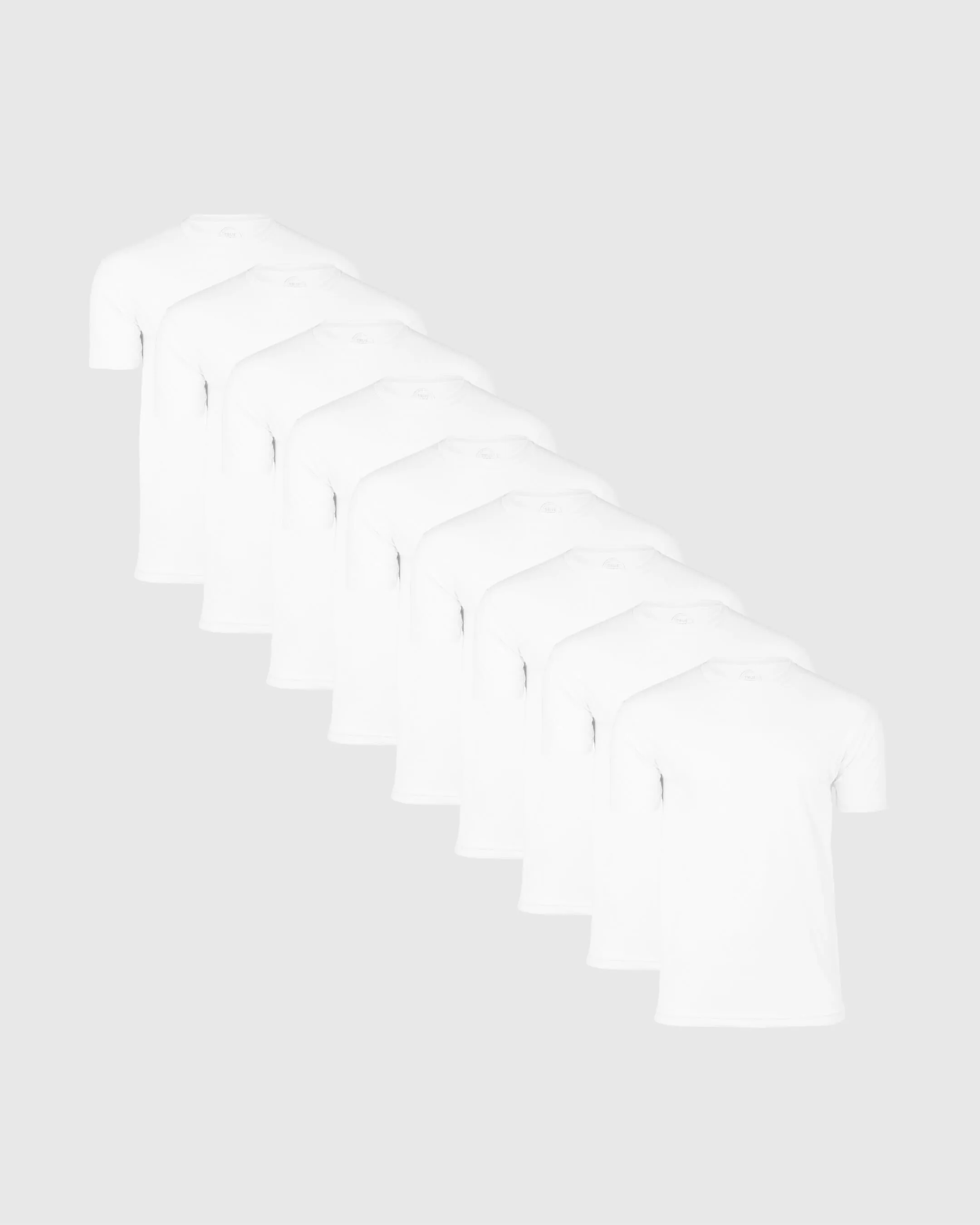 All White Short Sleeve Crew Neck 9-Pack