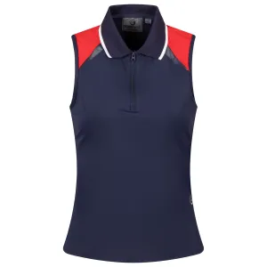 America Colorblocked SL Polo Navy/Red
