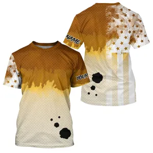 American flag Redfish fishing scales personalized patriotic Fishing T-shirts NQS5629