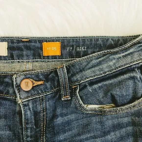 Anthropologie Pilcro Fit Stet Roll Up Shorts 25