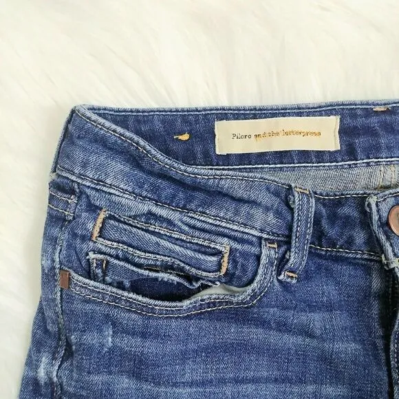 Anthropologie Pilcro Fit Stet Roll Up Shorts 25