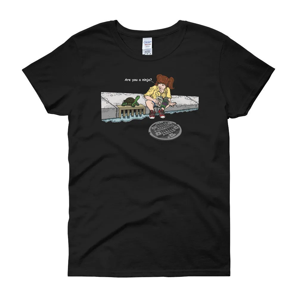 Are You a Ninja? April in New York Ninja? Fitted T-Shirt