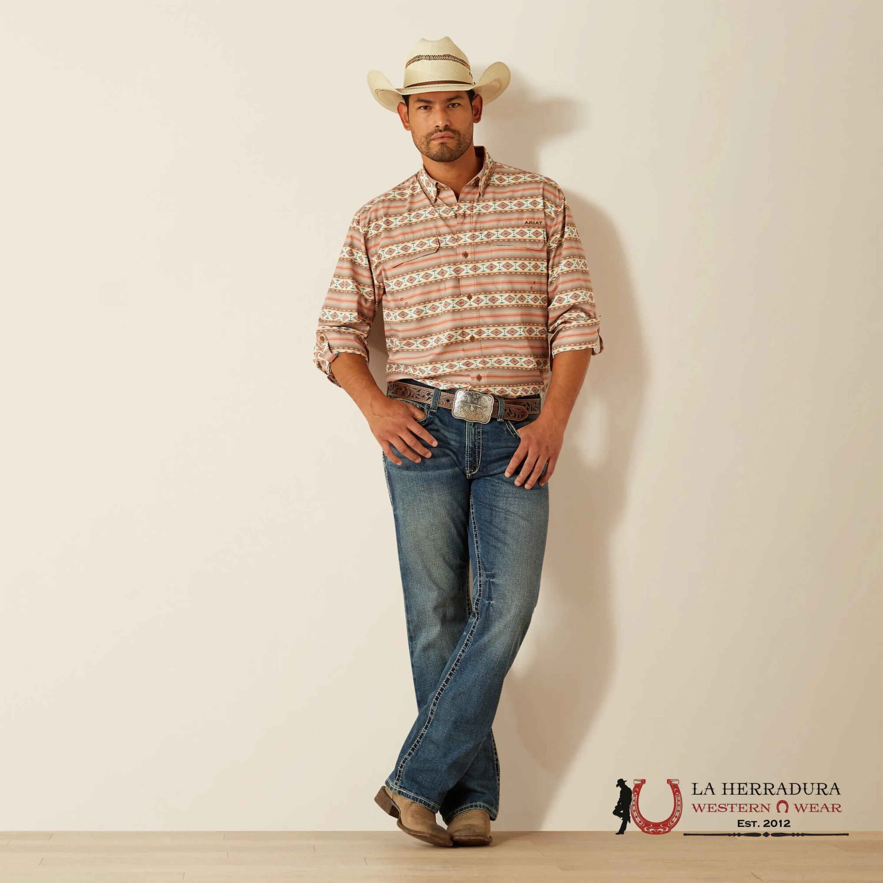 ARIAT VENTTEK OUTBOUND LONG SLEEVE SHIRT BAKED CLAY - 5231