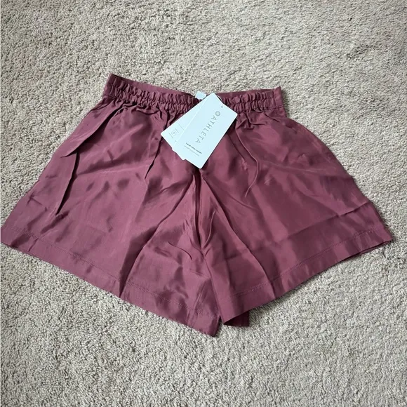 ATHLETA PJ set calm cool  shorts and cami Tawny Rose