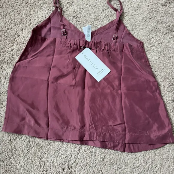 ATHLETA PJ set calm cool  shorts and cami Tawny Rose