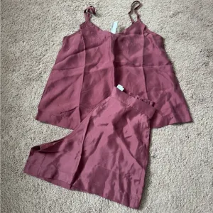 ATHLETA PJ set calm cool  shorts and cami Tawny Rose