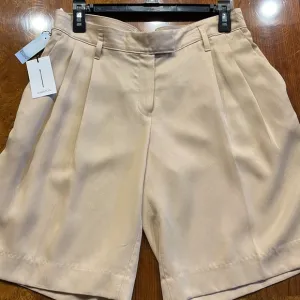 BABATON Artizia pleated VAUGHN shorts NEW! Size 6 drape LYOCELL fabric beige
