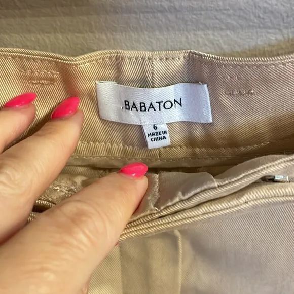 BABATON Artizia pleated VAUGHN shorts NEW! Size 6 drape LYOCELL fabric beige