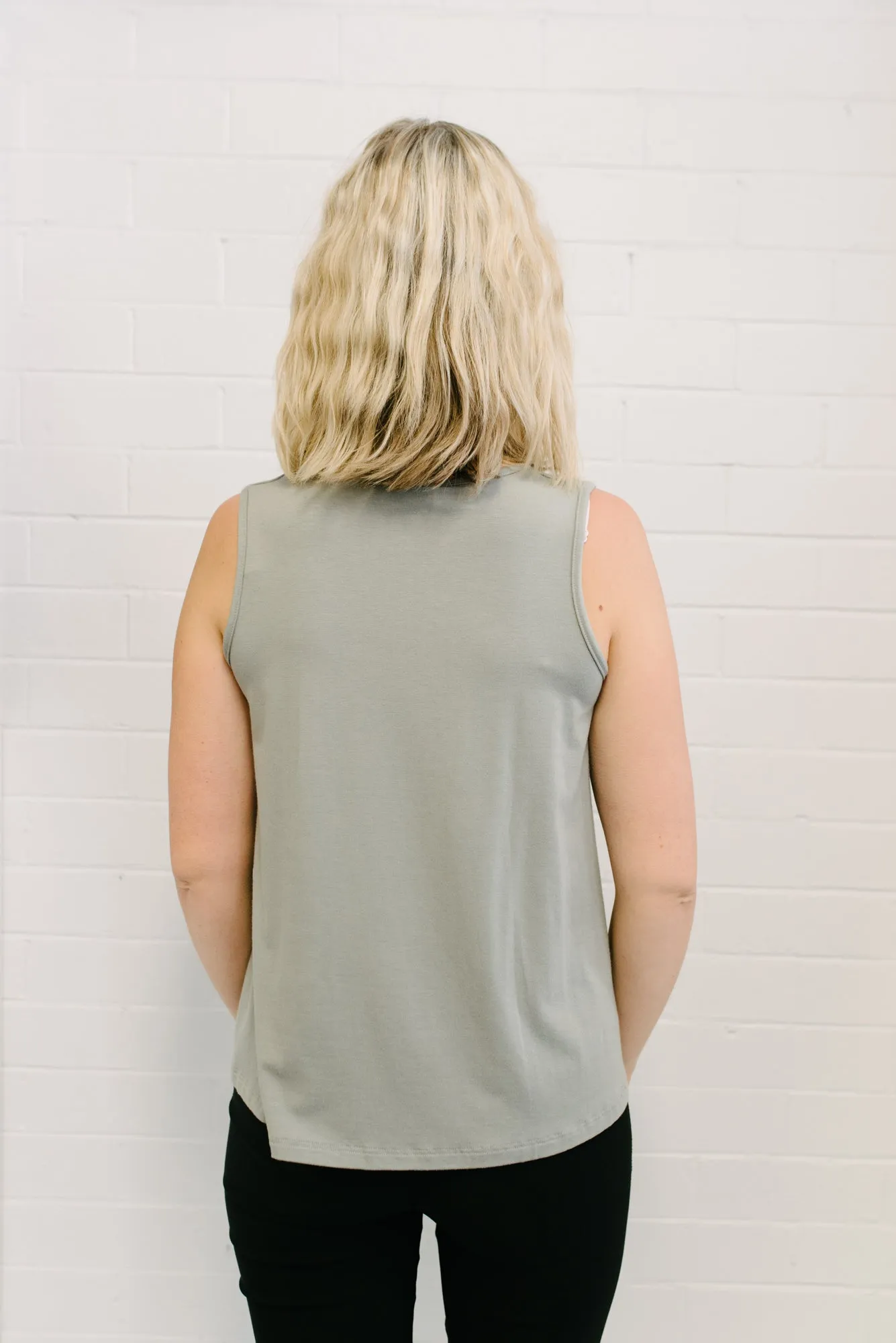 Bamboo Cotton Tank - Sage
