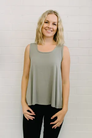 Bamboo Cotton Tank - Sage