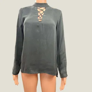 Bardot Black Long Sleeve Open Back Top 6