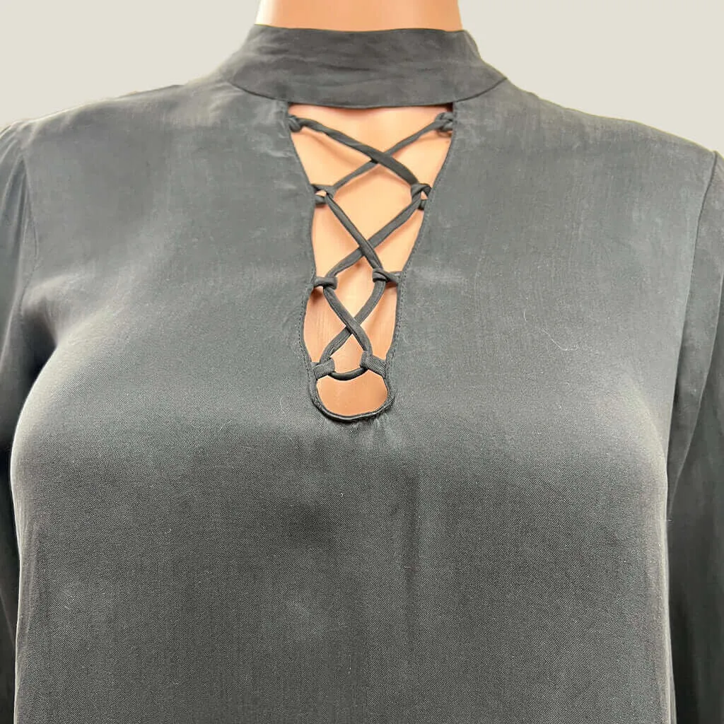 Bardot Black Long Sleeve Open Back Top 6