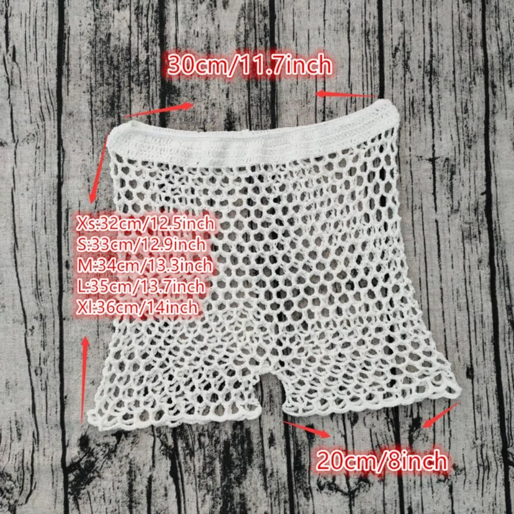 Be Extra! Handmade Crochet Net Cover Up Shorts