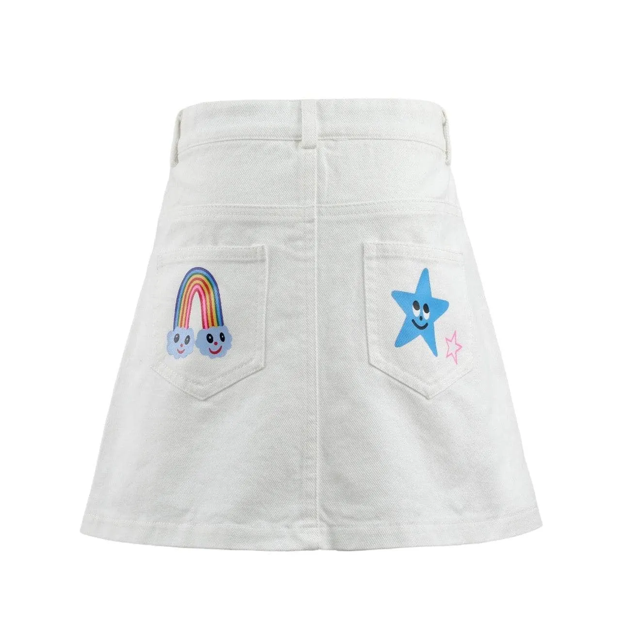 Be You Doodle Denim Skirt