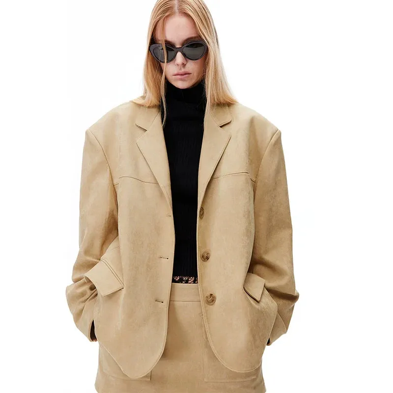 Beige Oversized Blazer