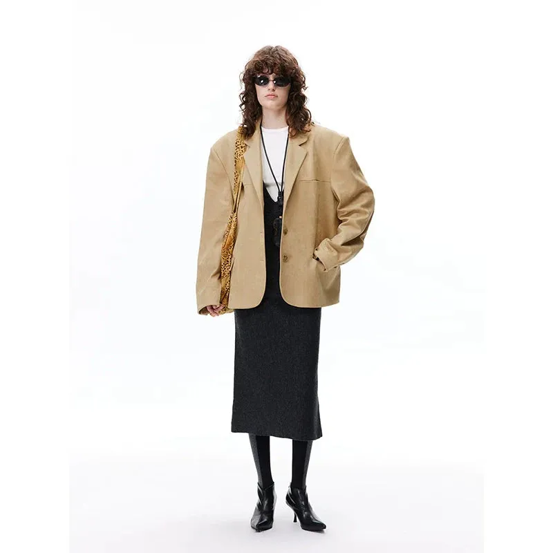 Beige Oversized Blazer