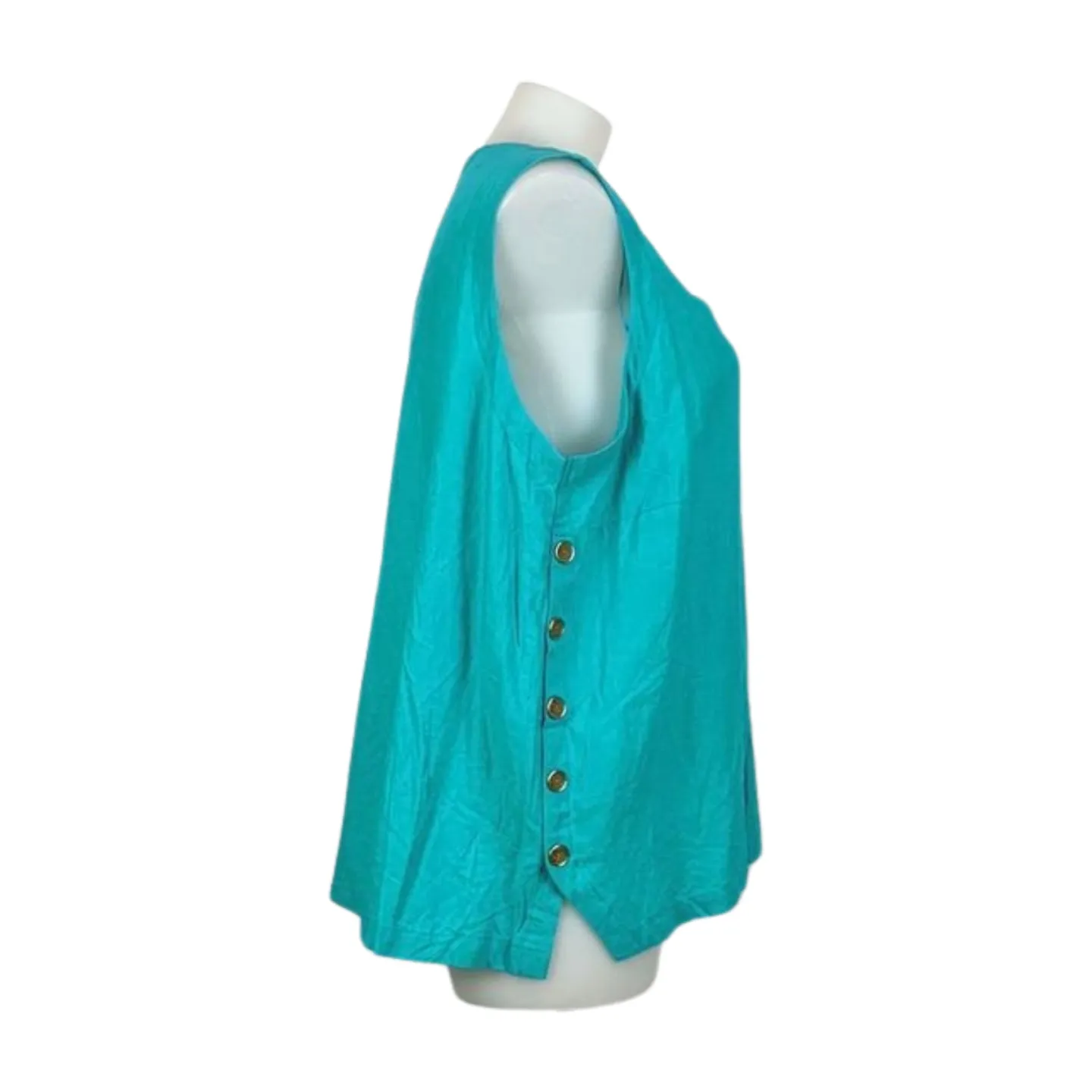 Beme Teal Linen Blend Tank Size 22 Brand New