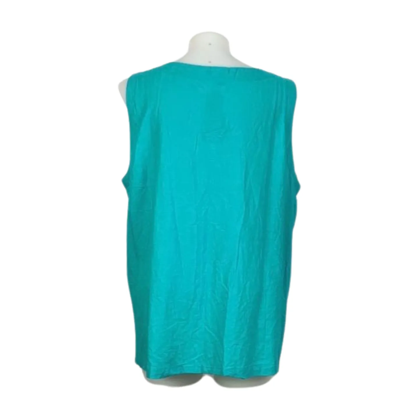 Beme Teal Linen Blend Tank Size 22 Brand New