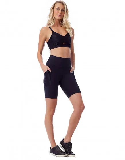 Bike Shorts with Pocket - Black