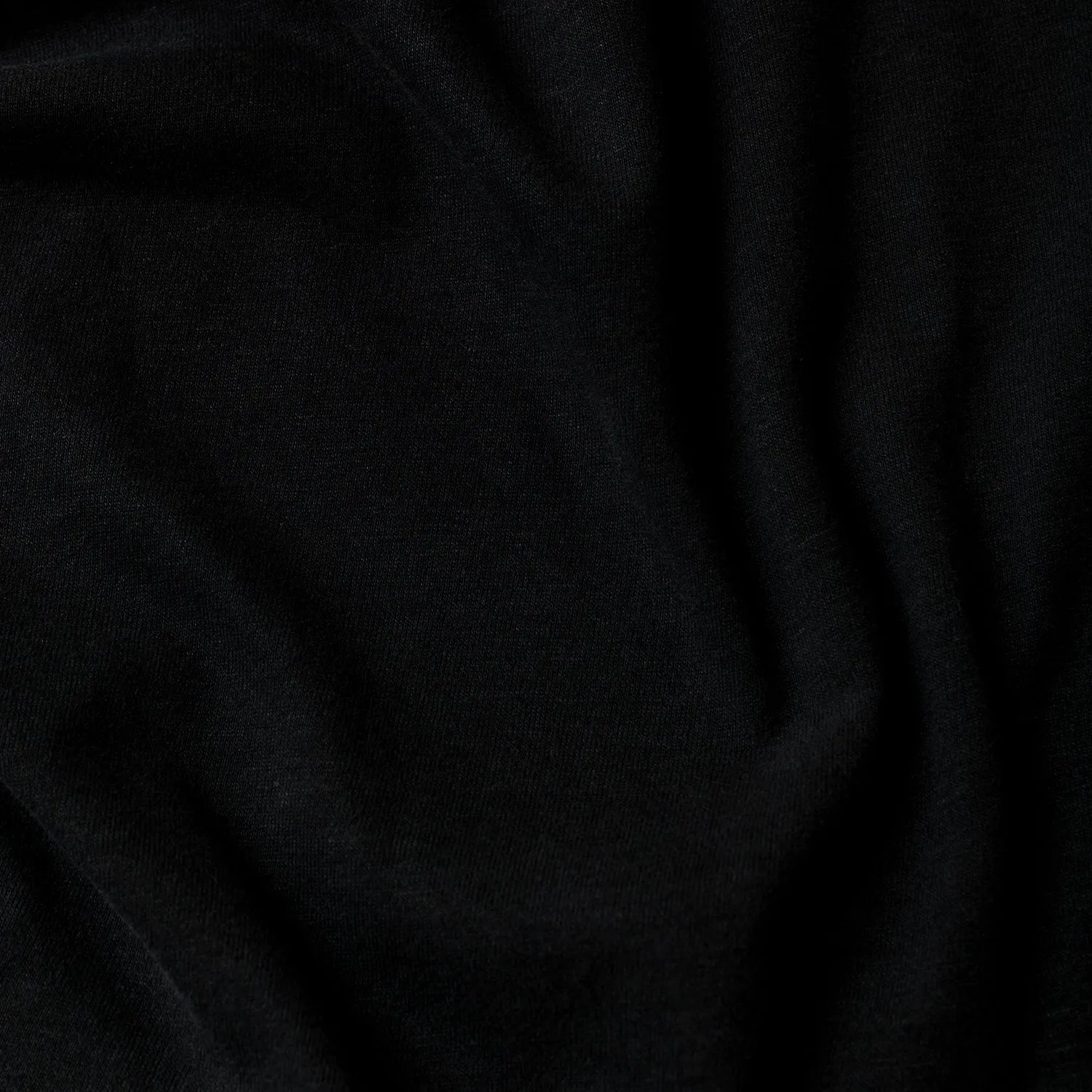 Black Long Sleeve Crew Neck Tee