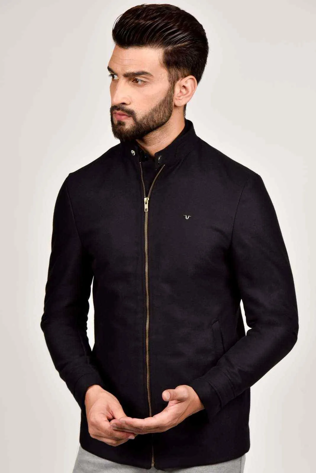 Black Tweed Winter Blazer