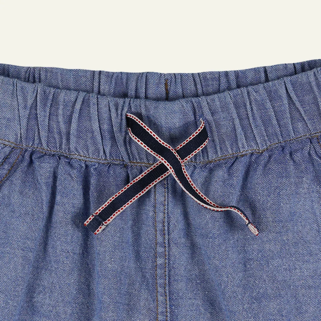 Blue Plain Shorts