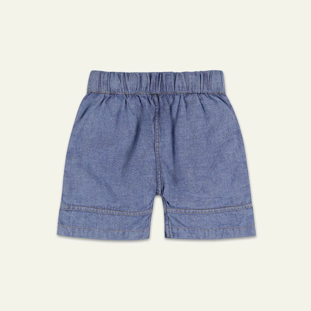 Blue Plain Shorts