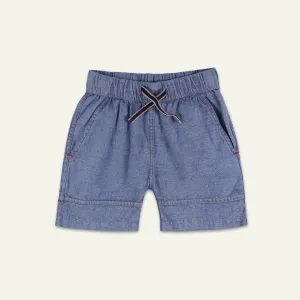 Blue Plain Shorts