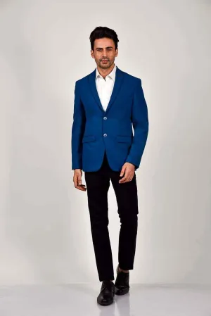 Blue Premium Knitted Blazer