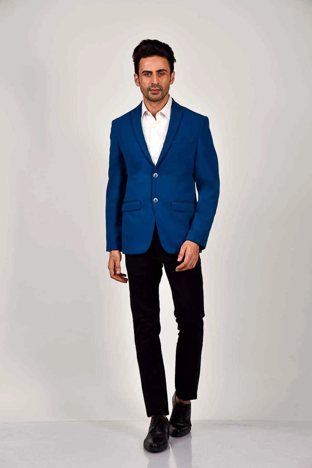 Blue Premium Knitted Blazer