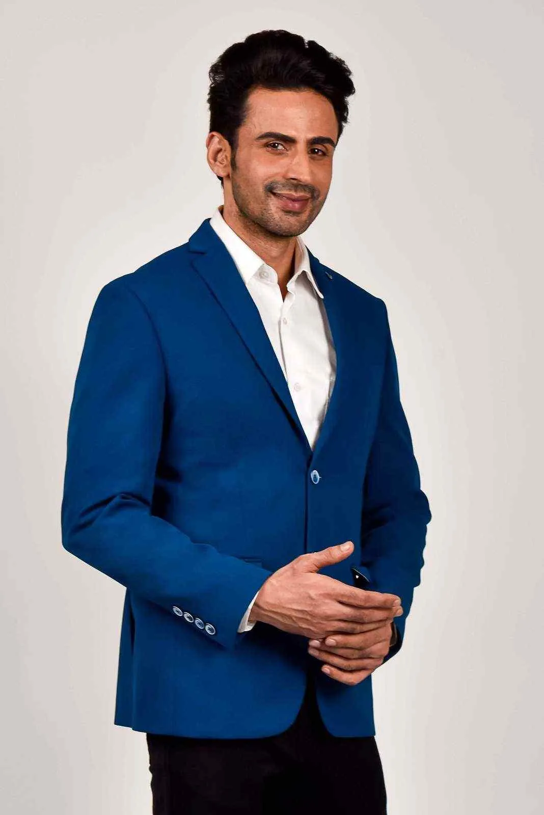 Blue Premium Knitted Blazer