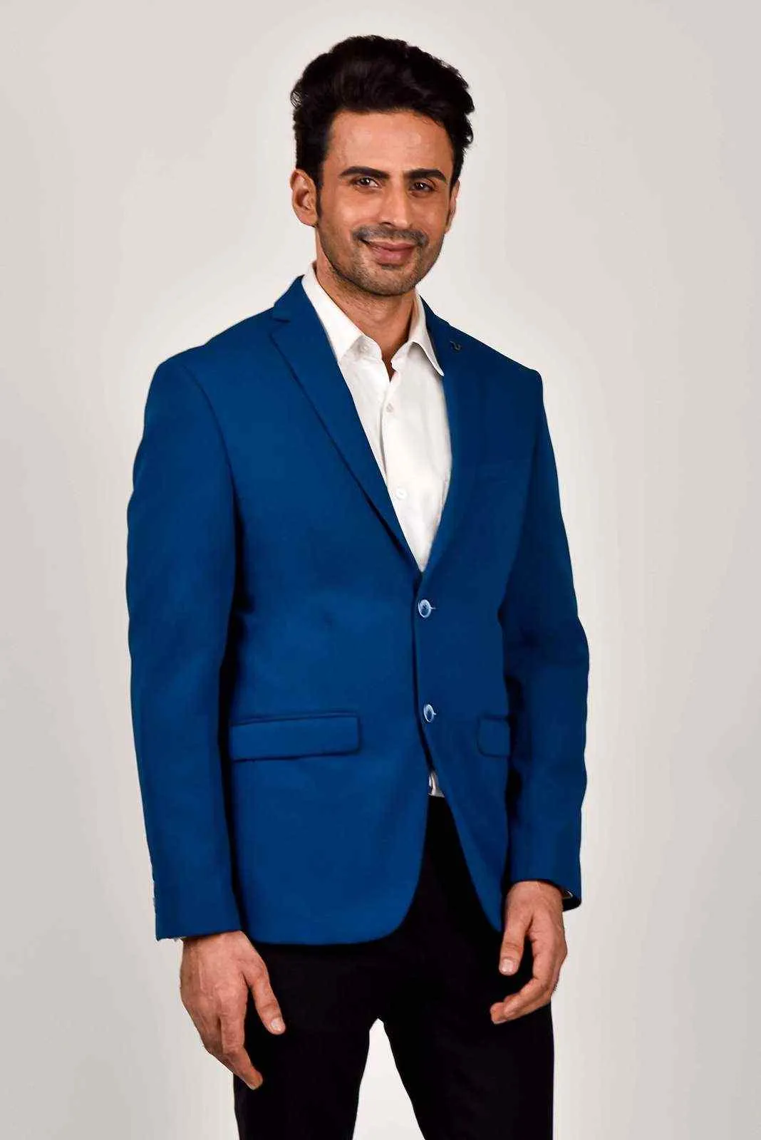 Blue Premium Knitted Blazer