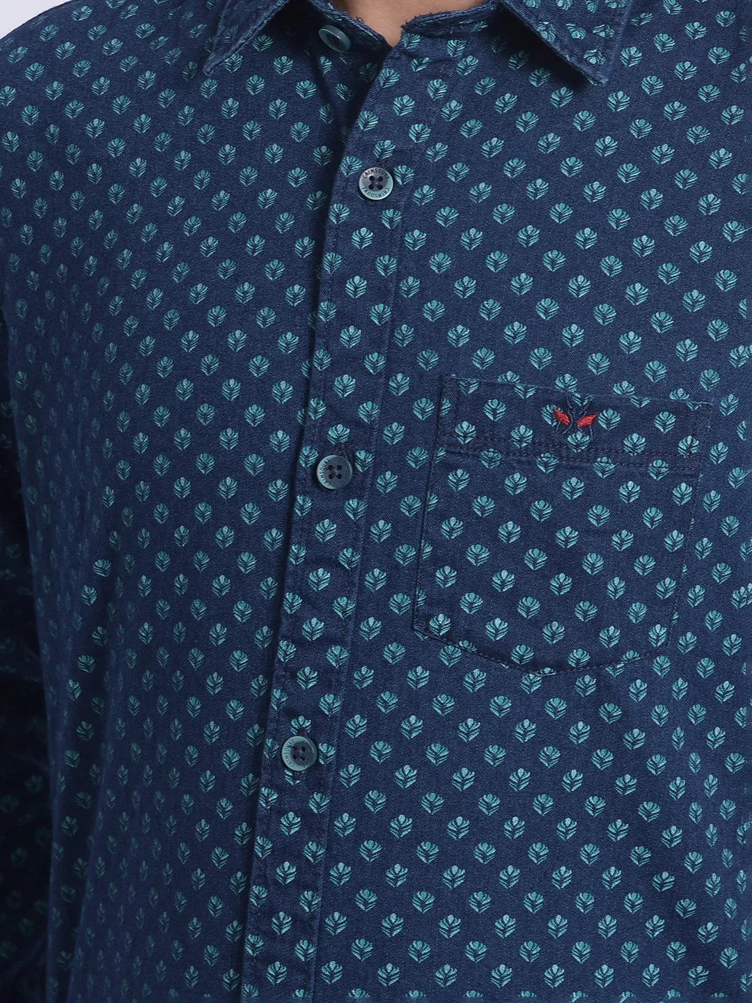 Blue Printed Shirt