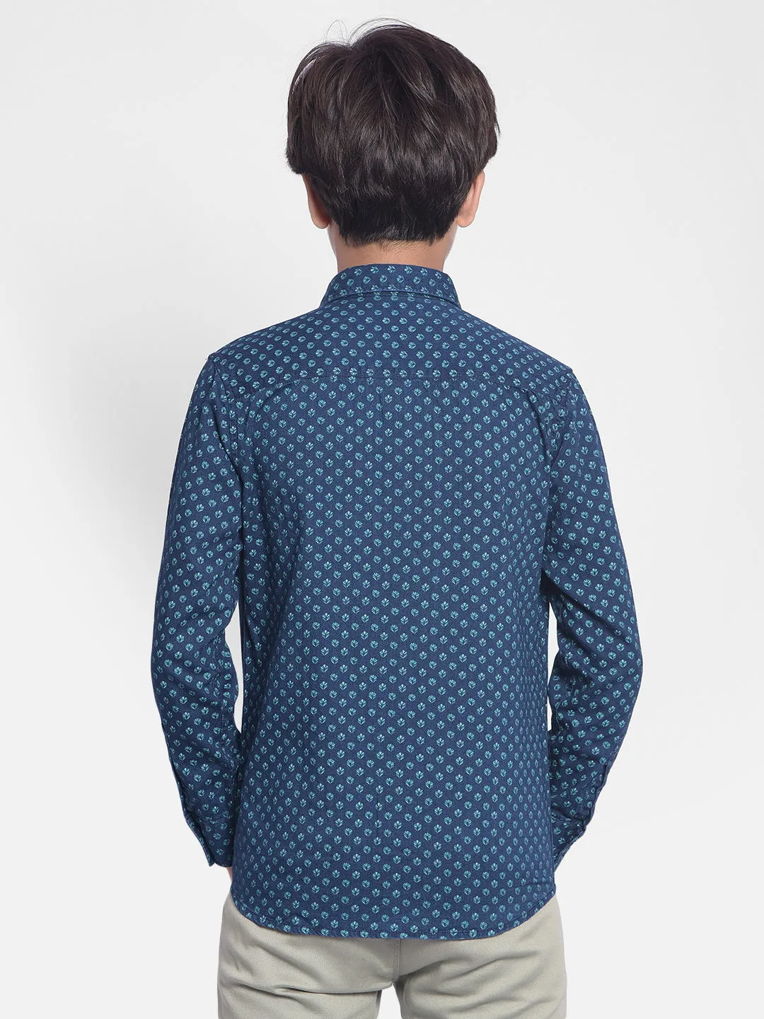Blue Printed Shirt