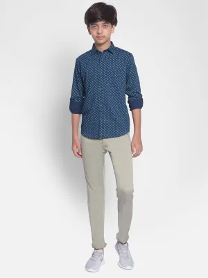 Blue Printed Shirt