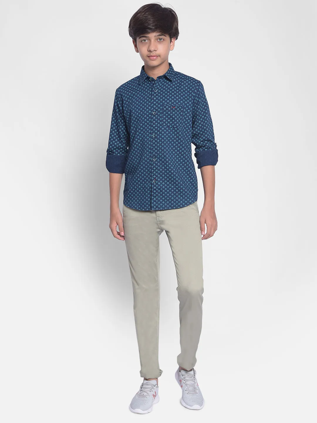 Blue Printed Shirt