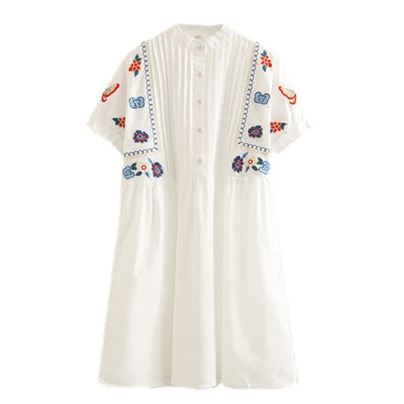 BLUE/WHITE BUTTERFLY PRINT DRESS UB2494