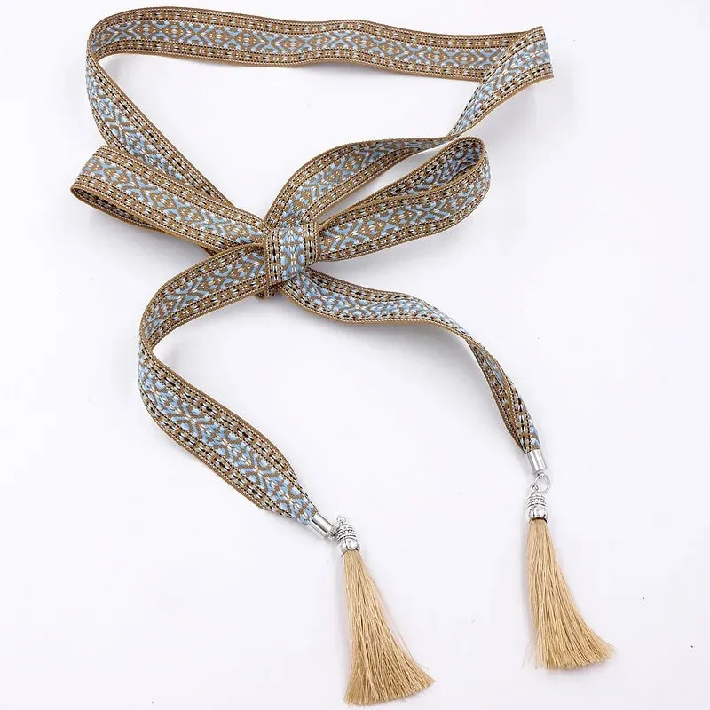 Boho Ethnic Chic Tassel Chain Waist Belt