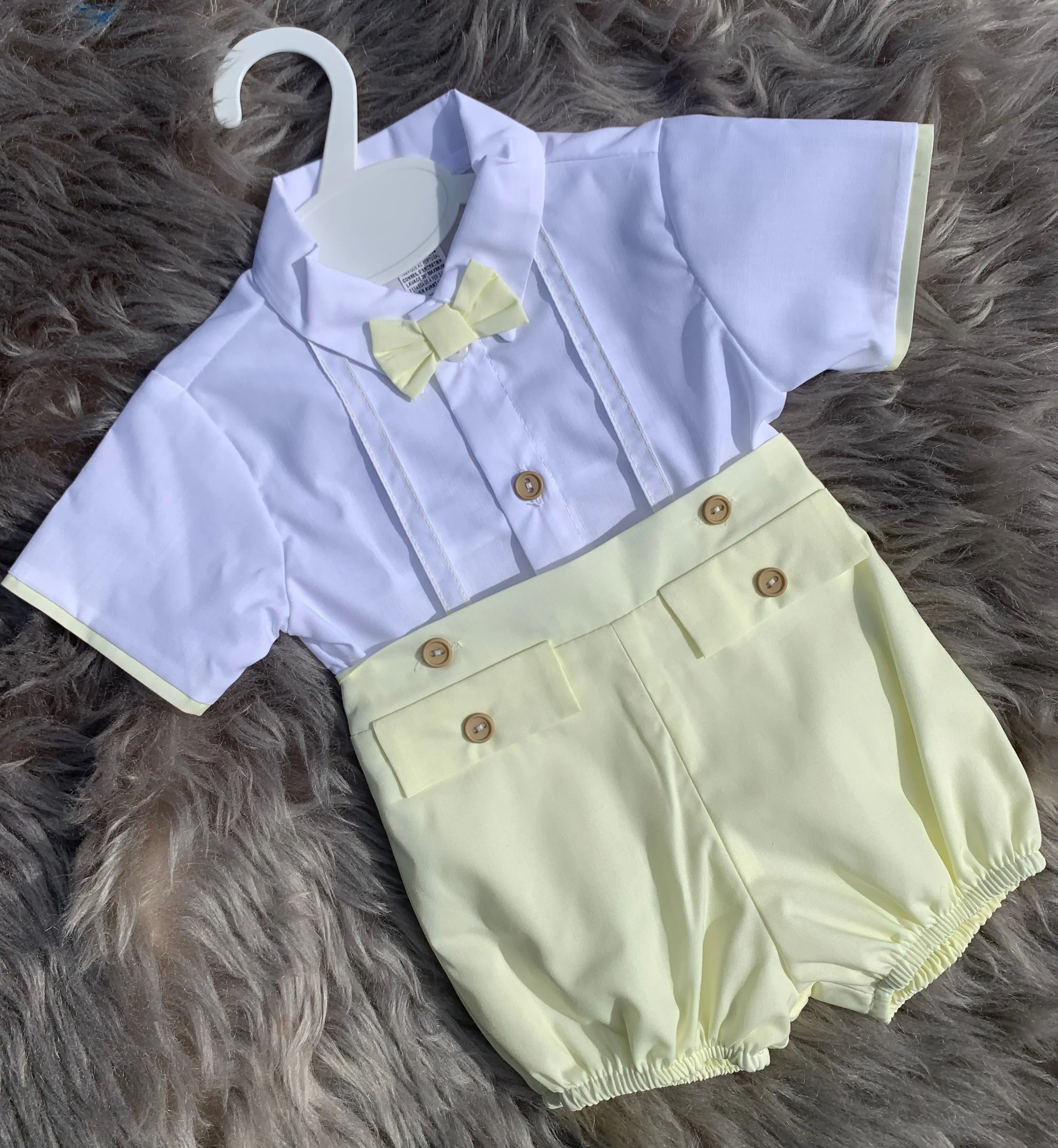 Bow Tie Shirt and Shorts Set