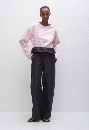 Breton Stripe Tee - Rose/White