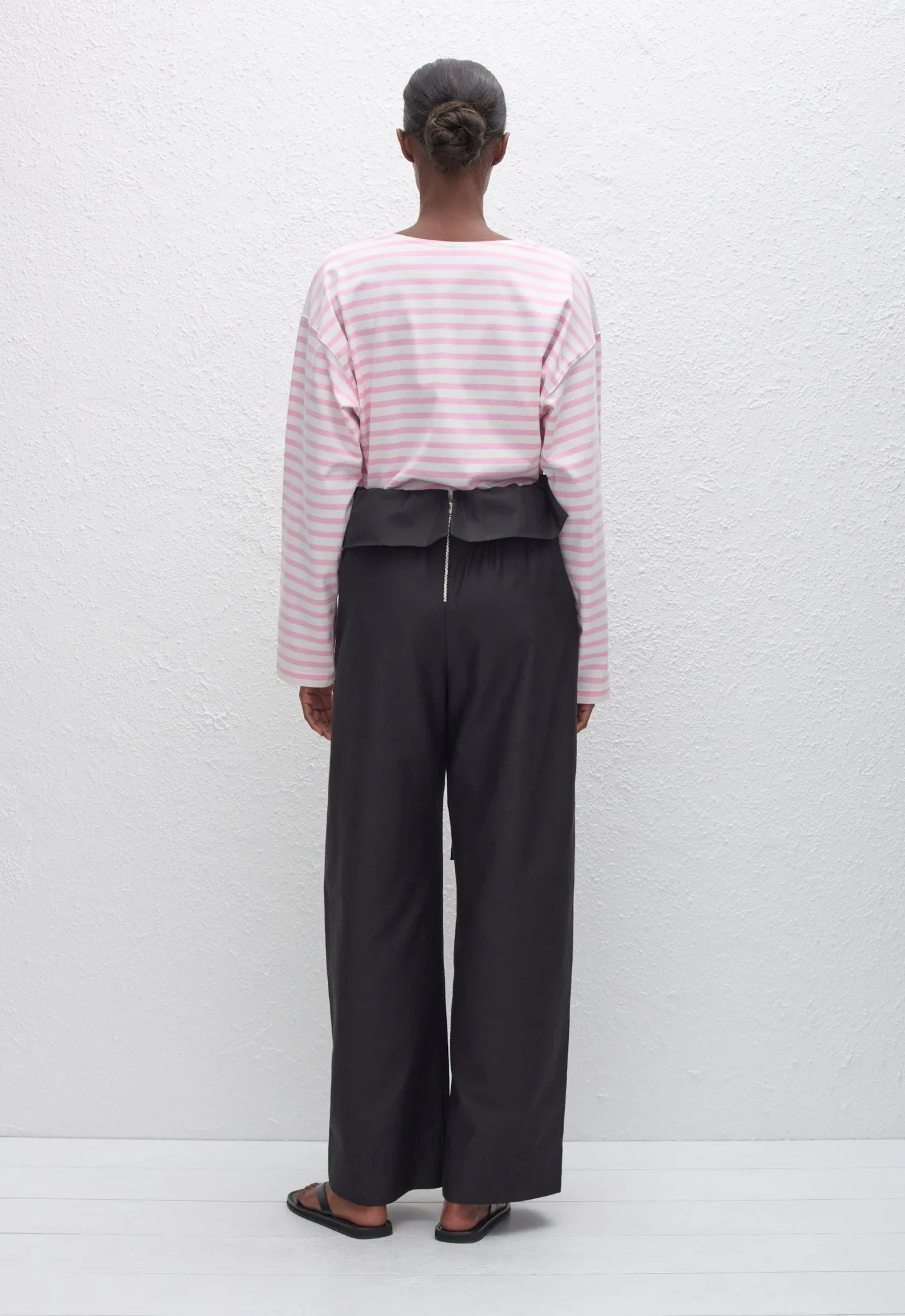 Breton Stripe Tee - Rose/White