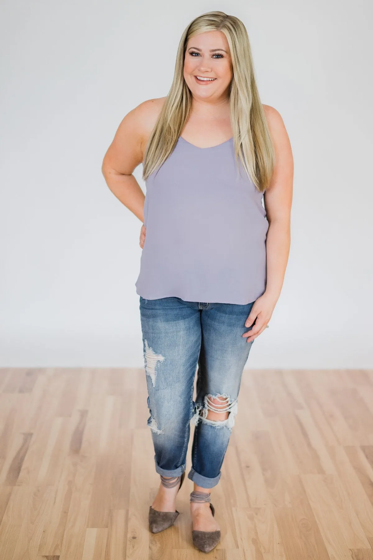 Brighten My Day Tank Top- Lilac